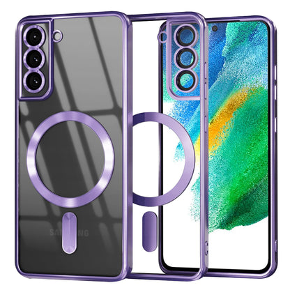 Pouzdro MagSafe pro Samsung Galaxy S21 FE 5G G990, Techsuit, Luxury Crystal, Světle fialové