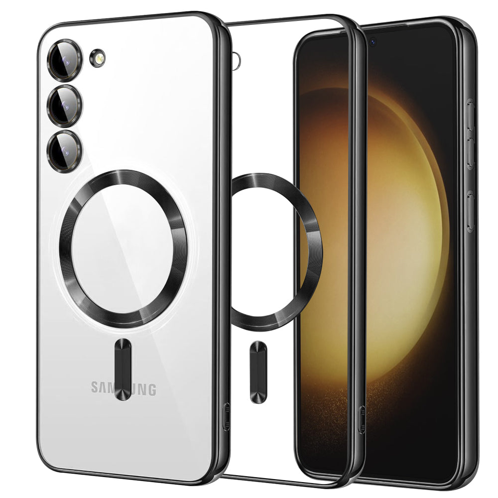 MagSafe Case for Samsung Galaxy S23+ S916, Techsuit, Luxury Crystal, Black
