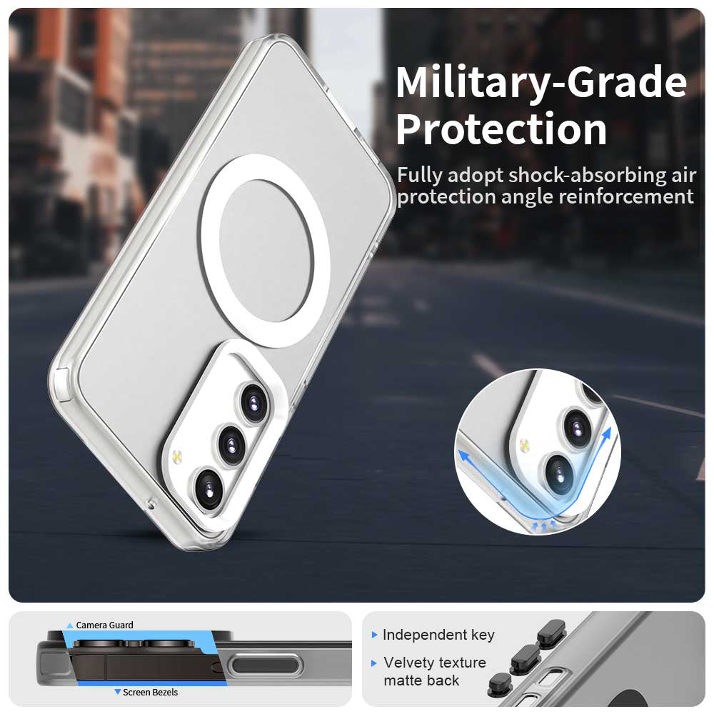 MagSafe pouzdro pro Samsung Galaxy S23 S911, Techsuit, CandyCase, bílé