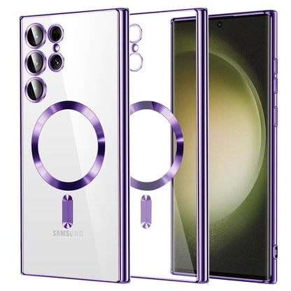 MagSafe Case for Samsung Galaxy S23 Ultra S918, Techsuit, Luxury Crystal, Light Purple