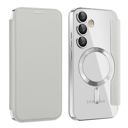 MagSafe pouzdro pro Samsung Galaxy S24+ S926, Techsuit, SmartMag Book, Šedé