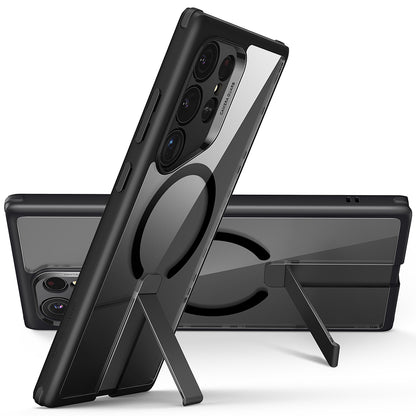 Pouzdro MagSafe pro Samsung Galaxy S24 Ultra S928, ESR, Boost Flickstand, Černé průhledné