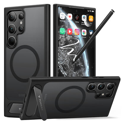 MagSafe Case for Samsung Galaxy S24 Ultra S928, Torras, Pstand, Black