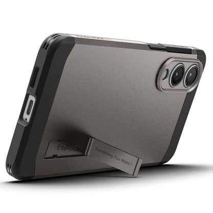 Pouzdro MagSafe pro Samsung Galaxy S25 Edge S937, Spigen, Tough Armor, Šedé ACS09423