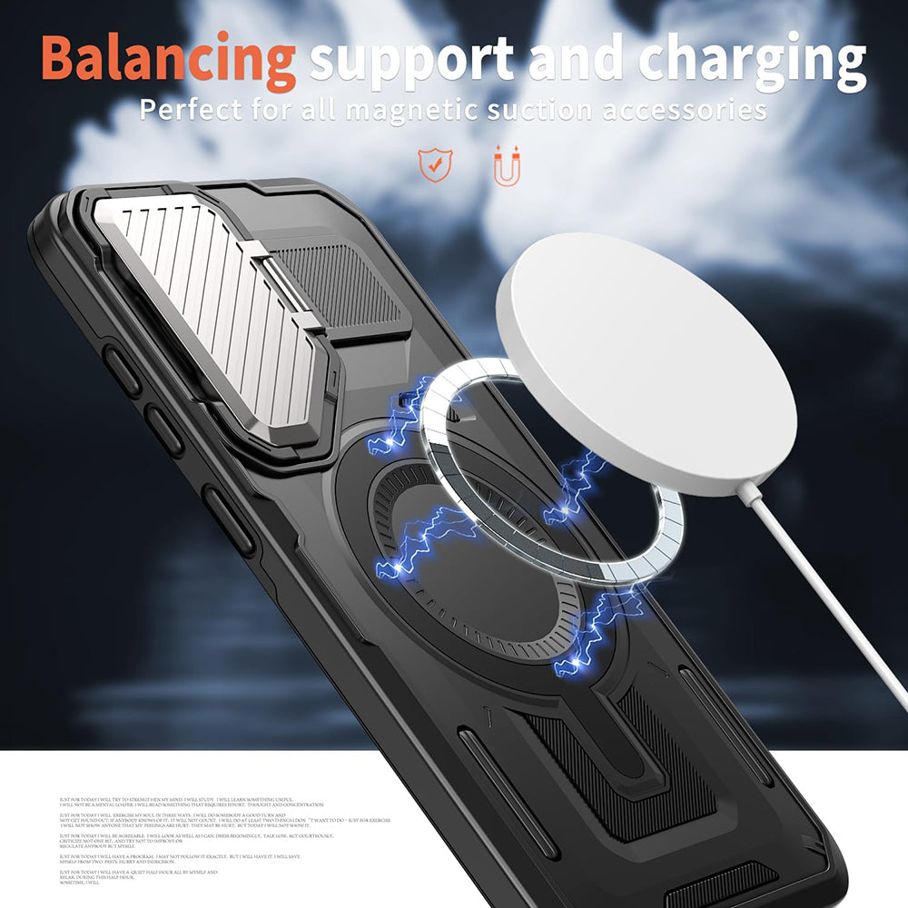 MagSafe pouzdro pro Samsung Galaxy S25 Edge S937, Techsuit, CamVault, černé