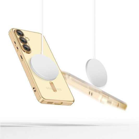 MagSafe pouzdro pro Samsung Galaxy S25 Edge S937, Techsuit, Luxury Crystal, Zlaté