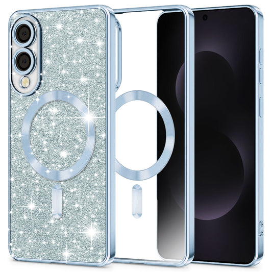 MagSafe pouzdro pro Samsung Galaxy S25 Edge S937, Techsuit, Luxury Glitter, Bleu