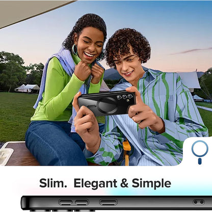 MagSafe Case for Samsung Galaxy S25 FE, Techsuit, Luxury Crystal, Black