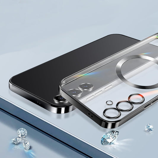 MagSafe pouzdro pro Samsung Galaxy S25 FE, Techsuit, Luxury Crystal, Růžové