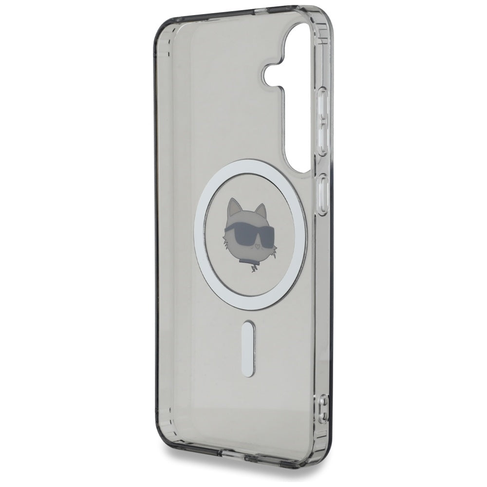 Pouzdro MagSafe pro Samsung Galaxy S25+ S936, Karl Lagerfeld, IML Choupette's Head, Černá