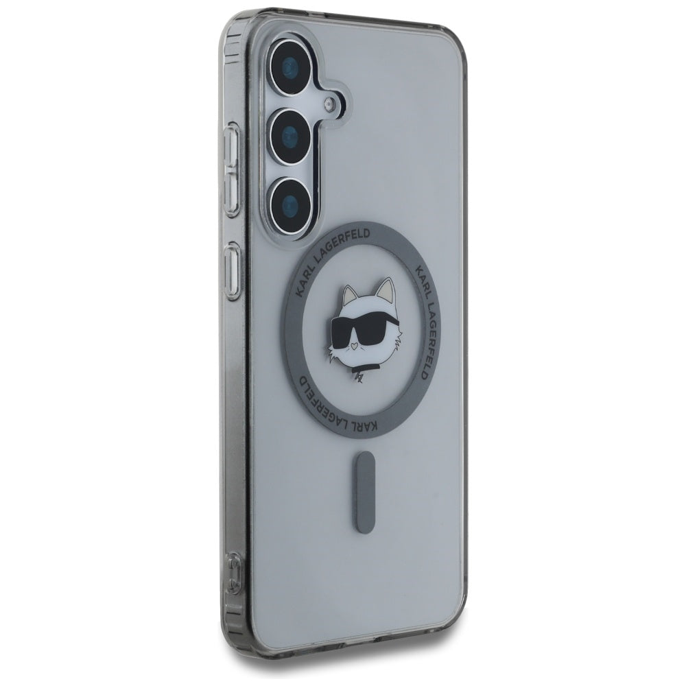 Pouzdro MagSafe pro Samsung Galaxy S25+ S936, Karl Lagerfeld, IML Choupette's Head, Černá