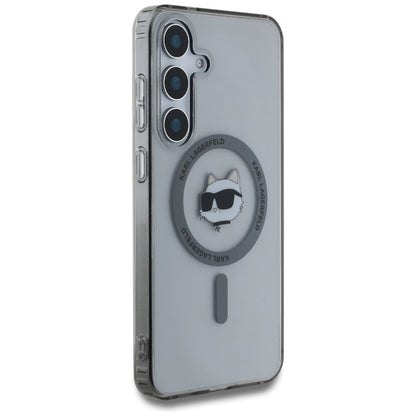 Pouzdro MagSafe pro Samsung Galaxy S25+ S936, Karl Lagerfeld, IML Choupette's Head, Černá