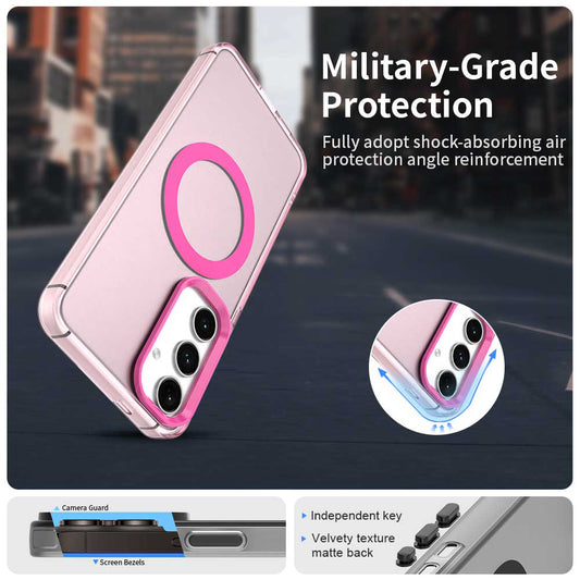 MagSafe pouzdro pro Samsung Galaxy S25+ S936 / S24+ S926, Techsuit, CandyCase, Růžové