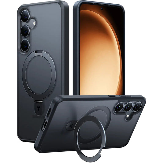 Pouzdro MagSafe pro Samsung Galaxy S25+ S936, Torras, Ostand, Černá