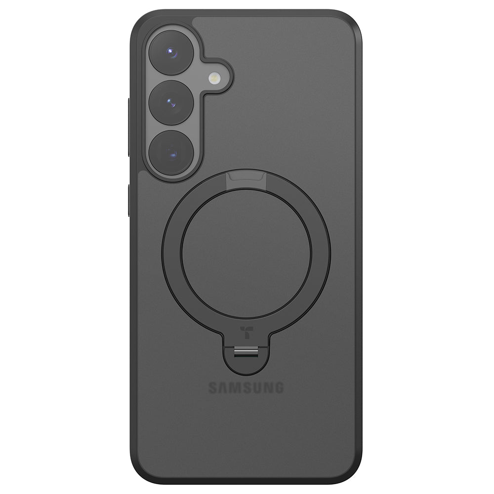 Pouzdro MagSafe pro Samsung Galaxy S25+ S936, Torras, Ostand Spin, Černá