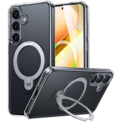 Pouzdro MagSafe pro Samsung Galaxy S25+ S936, Torras, Ostand Spin, Průhledné