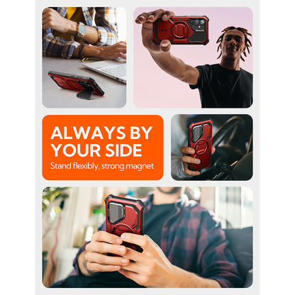 Pouzdro MagSafe pro Samsung Galaxy S25 S931, i-Blason, ArmorBox, Červené