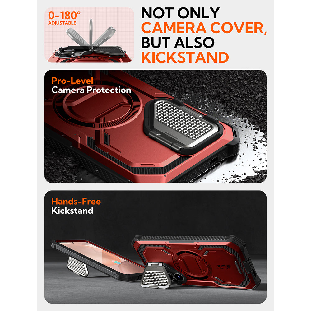 Pouzdro MagSafe pro Samsung Galaxy S25 S931, i-Blason, ArmorBox, Červené