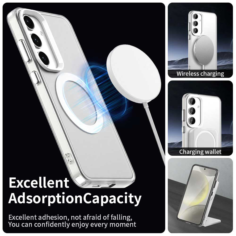 MagSafe pouzdro pro Samsung Galaxy S25 S931 / S24 S921, Techsuit, CandyCase, bílé