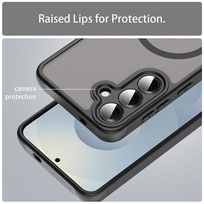 Pouzdro MagSafe pro Samsung Galaxy S25 S931 / S24 S921, Techsuit, HaloFrost II (Velký otvor pro objektiv), Černá