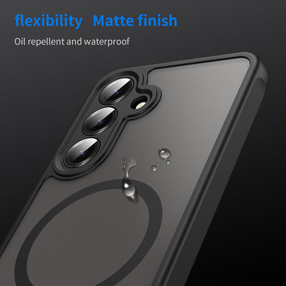 Pouzdro MagSafe pro Samsung Galaxy S25 S931 / S24 S921, Techsuit, HaloFrost II (Velký otvor pro objektiv), Černá