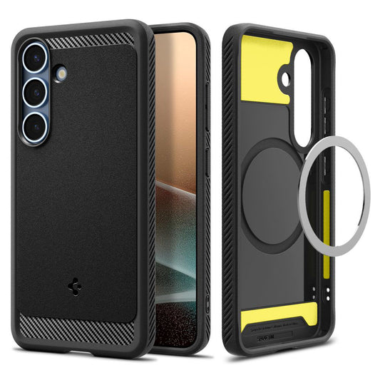 MagSafe pouzdro pro Samsung Galaxy S25 S931, Spigen, Rugged Armor, Matná černá ACS08998