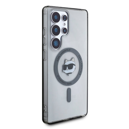 Pouzdro MagSafe pro Samsung Galaxy S25 Ultra S938, Karl Lagerfeld, IML Choupette's Head, Černá