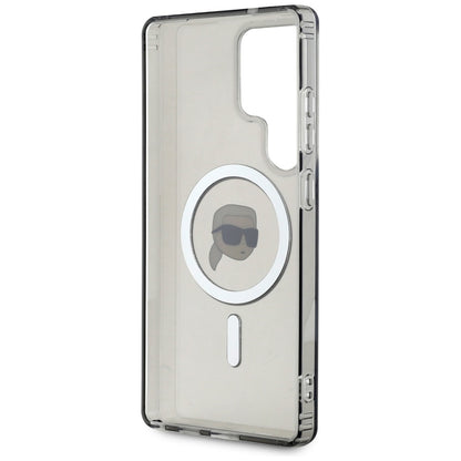 Pouzdro MagSafe pro Samsung Galaxy S25 Ultra S938, Karl Lagerfeld, IML Karl's Head, Černá