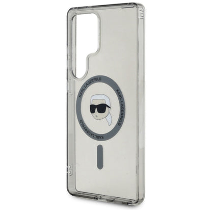 Pouzdro MagSafe pro Samsung Galaxy S25 Ultra S938, Karl Lagerfeld, IML Karl's Head, Černá