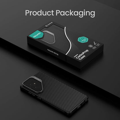 MagSafe Case for Samsung Galaxy S25 Ultra S938, Nillkin, CarboProp with Transparent Black Lens Cover, Black
