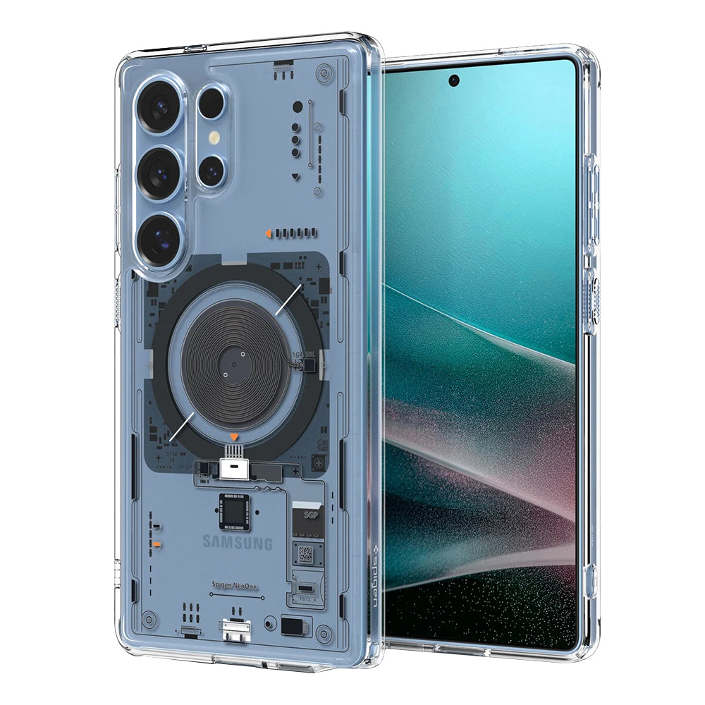Pouzdro MagSafe pro Samsung Galaxy S25 Ultra S938, Spigen, Ultra Hybrid Neo One, Průhledné