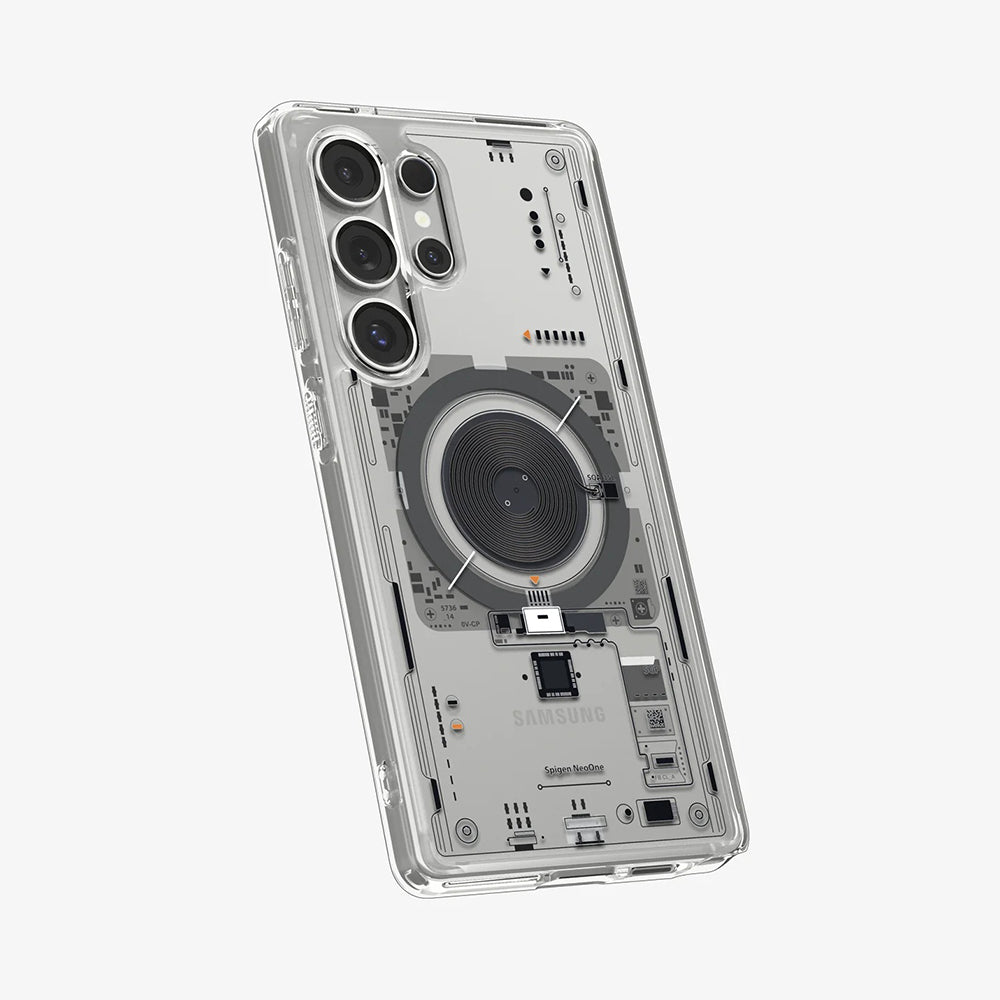 Pouzdro MagSafe pro Samsung Galaxy S25 Ultra S938, Spigen, Ultra Hybrid Neo One, Průhledné