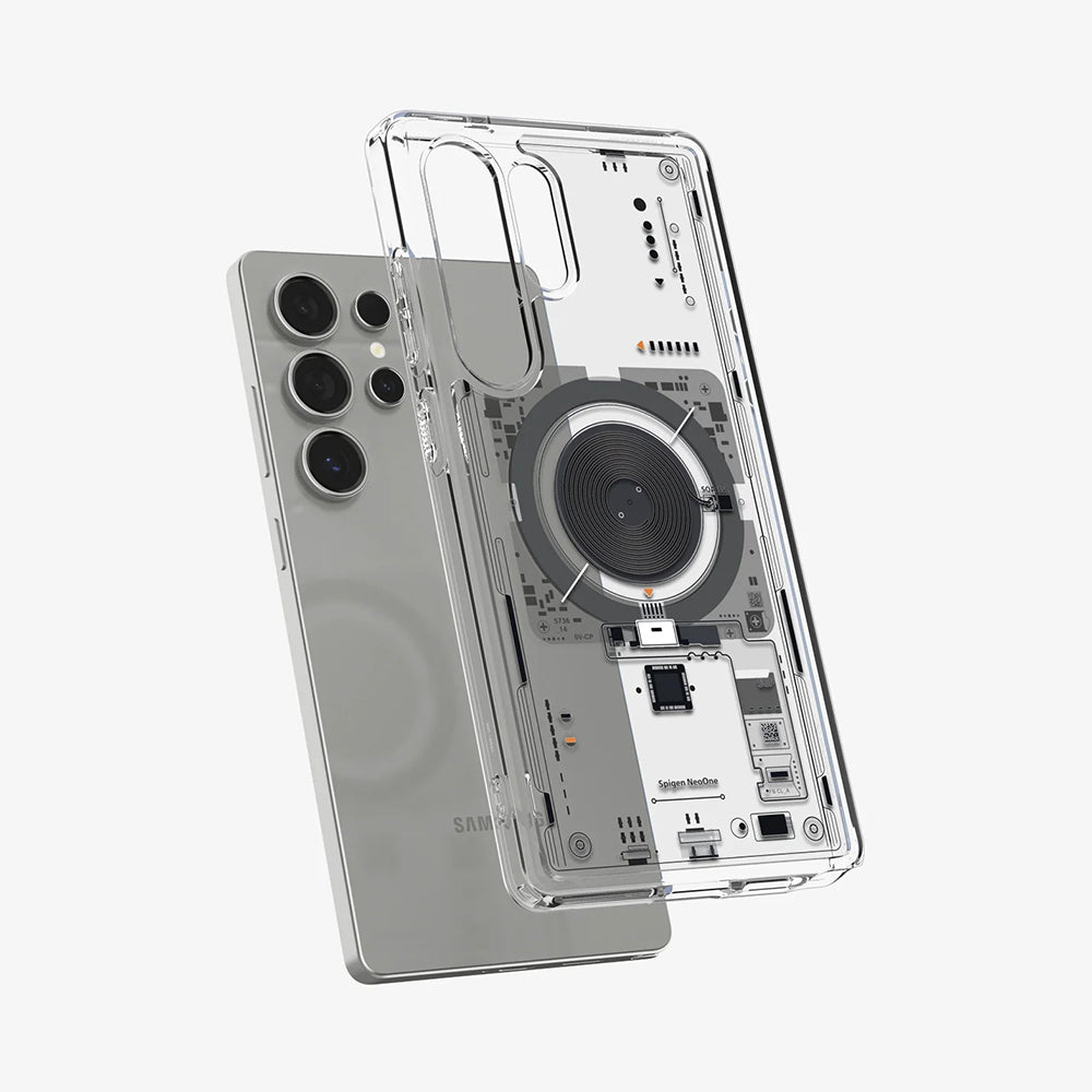 Pouzdro MagSafe pro Samsung Galaxy S25 Ultra S938, Spigen, Ultra Hybrid Neo One, Průhledné