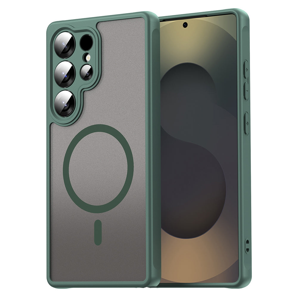 MagSafe Case for Samsung Galaxy S25 Ultra S938, Techsuit, HaloFrost II, Green