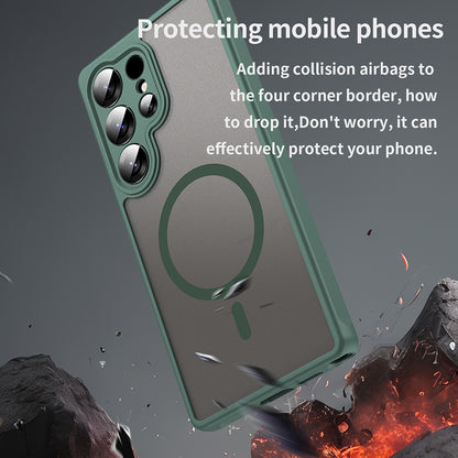 MagSafe Case for Samsung Galaxy S25 Ultra S938, Techsuit, HaloFrost II, Green