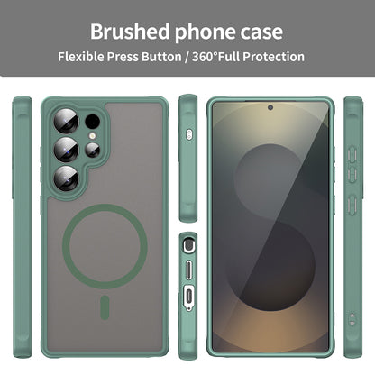 MagSafe Case for Samsung Galaxy S25 Ultra S938, Techsuit, HaloFrost II, Green