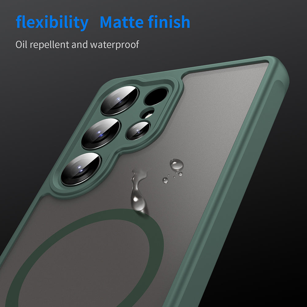 MagSafe Case for Samsung Galaxy S25 Ultra S938, Techsuit, HaloFrost II, Green