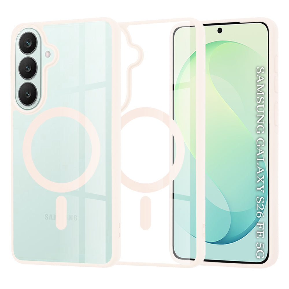 Pouzdro MagSafe pro Samsung Galaxy S26 FE S741, Techsuit, Pro, růžové