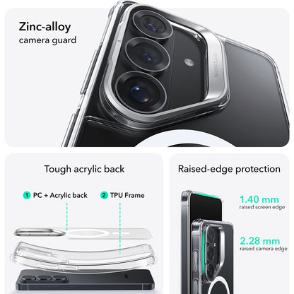 Pouzdro MagSafe pro Samsung Galaxy S26 Plus, ESR, Classic Hybrid Kickstand, Průhledné