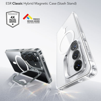 Pouzdro MagSafe pro Samsung Galaxy S26 Plus, ESR, Classic Hybrid Kickstand, Průhledné