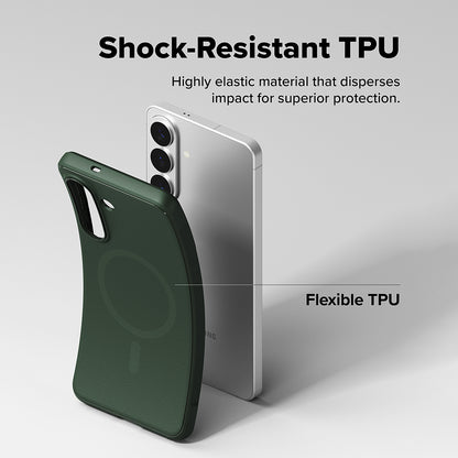 Pouzdro MagSafe pro Samsung Galaxy S26 Plus, Ringke, Onyx, Tmavě zelená