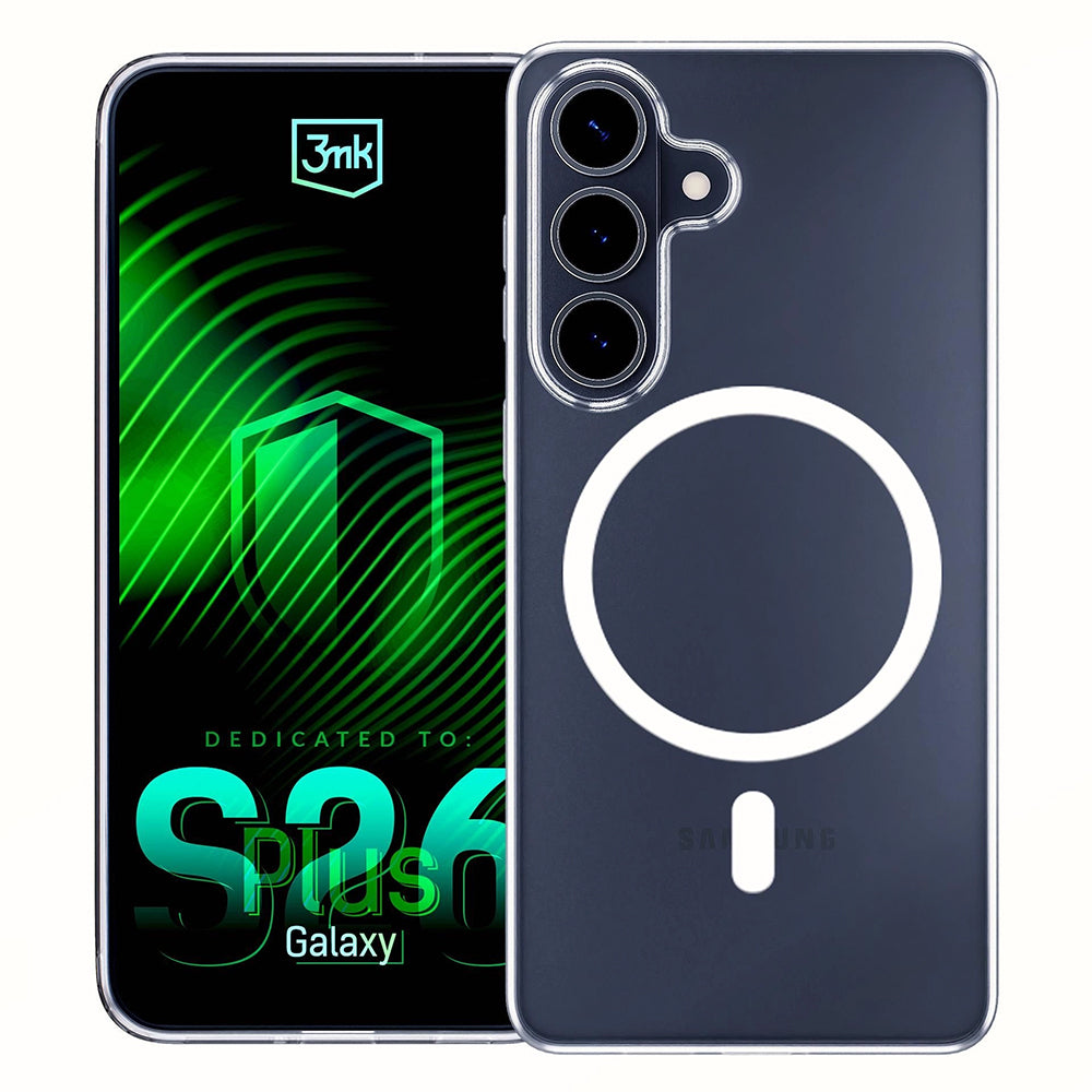 Pouzdro MagSafe pro Samsung Galaxy S26 Plus S947, 3MK, Clear MagCase, Průhledné