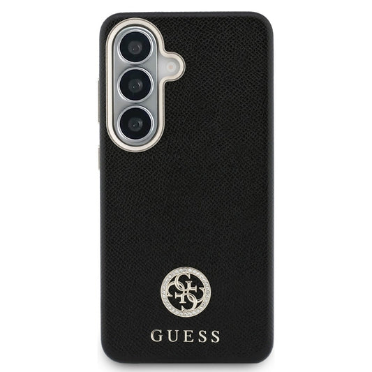 Pouzdro MagSafe pro Samsung Galaxy S26 Plus S947, Guess, Rhinestone Round Logo, Černá