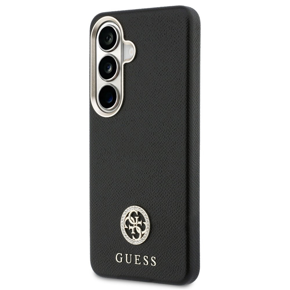 Pouzdro MagSafe pro Samsung Galaxy S26 Plus S947, Guess, Rhinestone Round Logo, Černá