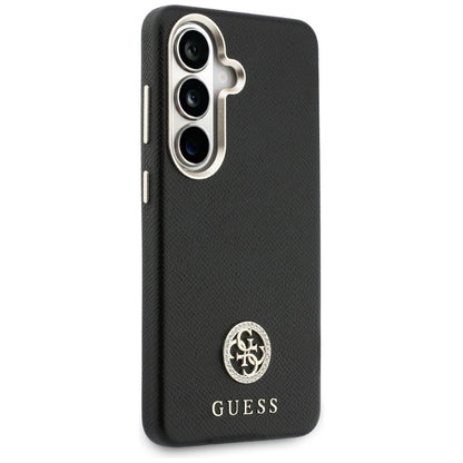 Pouzdro MagSafe pro Samsung Galaxy S26 Plus S947, Guess, Rhinestone Round Logo, Černá