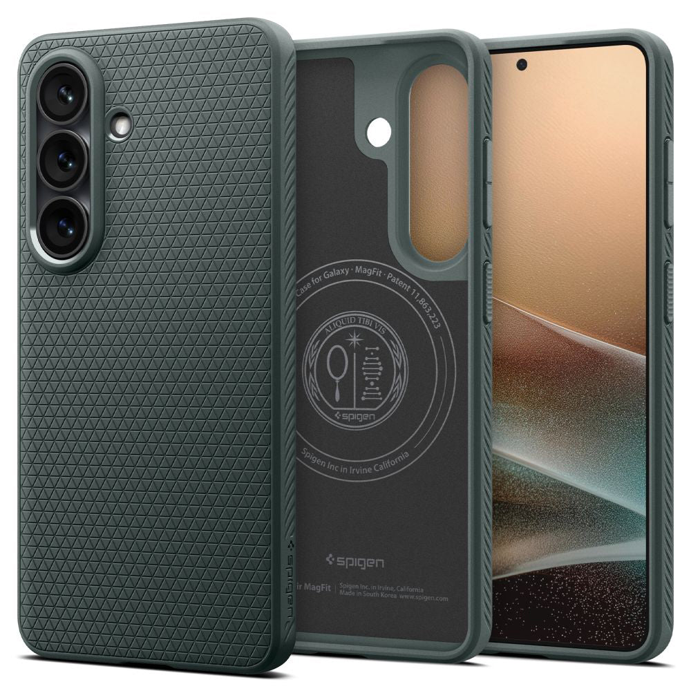 Pouzdro MagSafe pro Samsung Galaxy S26 Plus S947, Spigen, Liquid Air, Zelená ACS10706