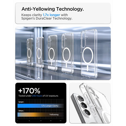 Pouzdro MagSafe pro Samsung Galaxy S26 Plus S947, Spigen, Ultra Hybrid, Průhledné Bílé ACS10709