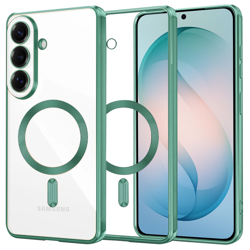 Pouzdro MagSafe pro Samsung Galaxy S26 Plus, Techsuit, Luxury Crystal, Světle zelená