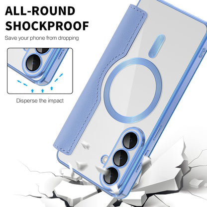 MagSafe Case for Samsung Galaxy S26 Plus, Techsuit, SmartMag Book, Blue