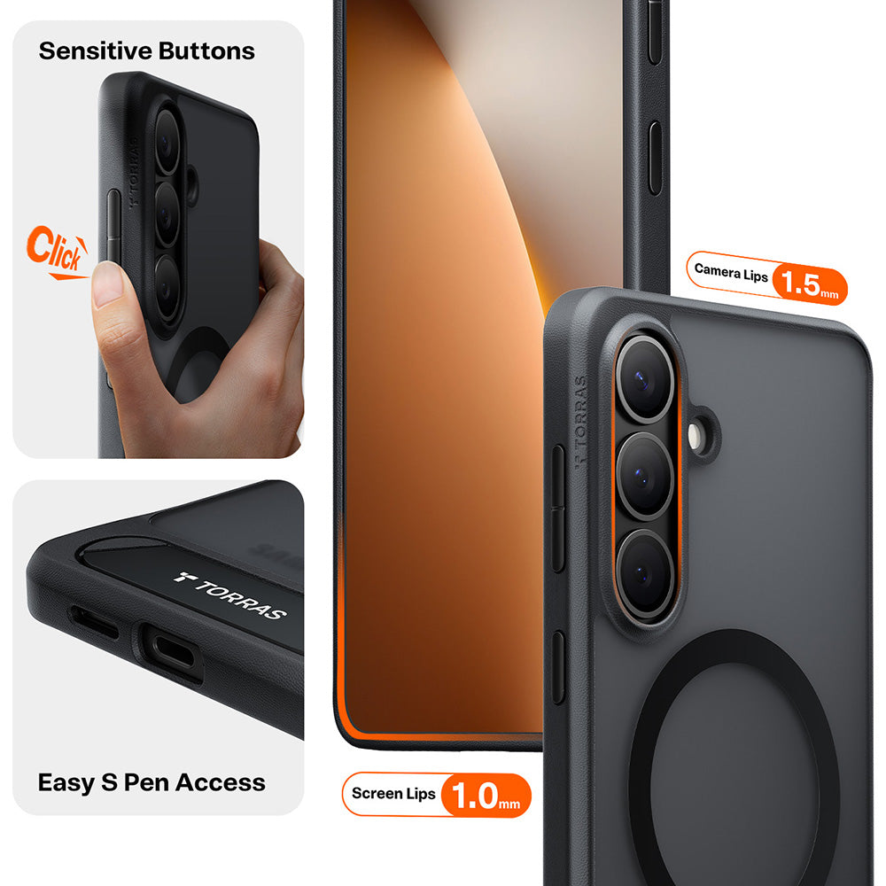 Pouzdro MagSafe pro Samsung Galaxy S26 Plus, Torras, Pstand, Černá